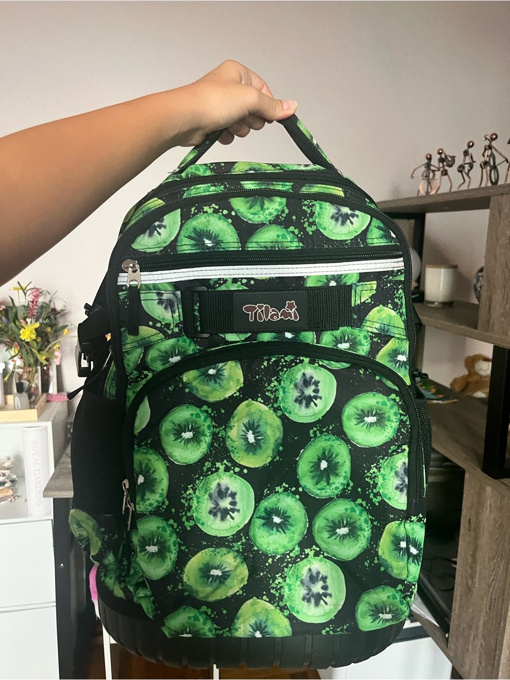 TILAMI Rolling Kiwi Print Kids Backpack barely used